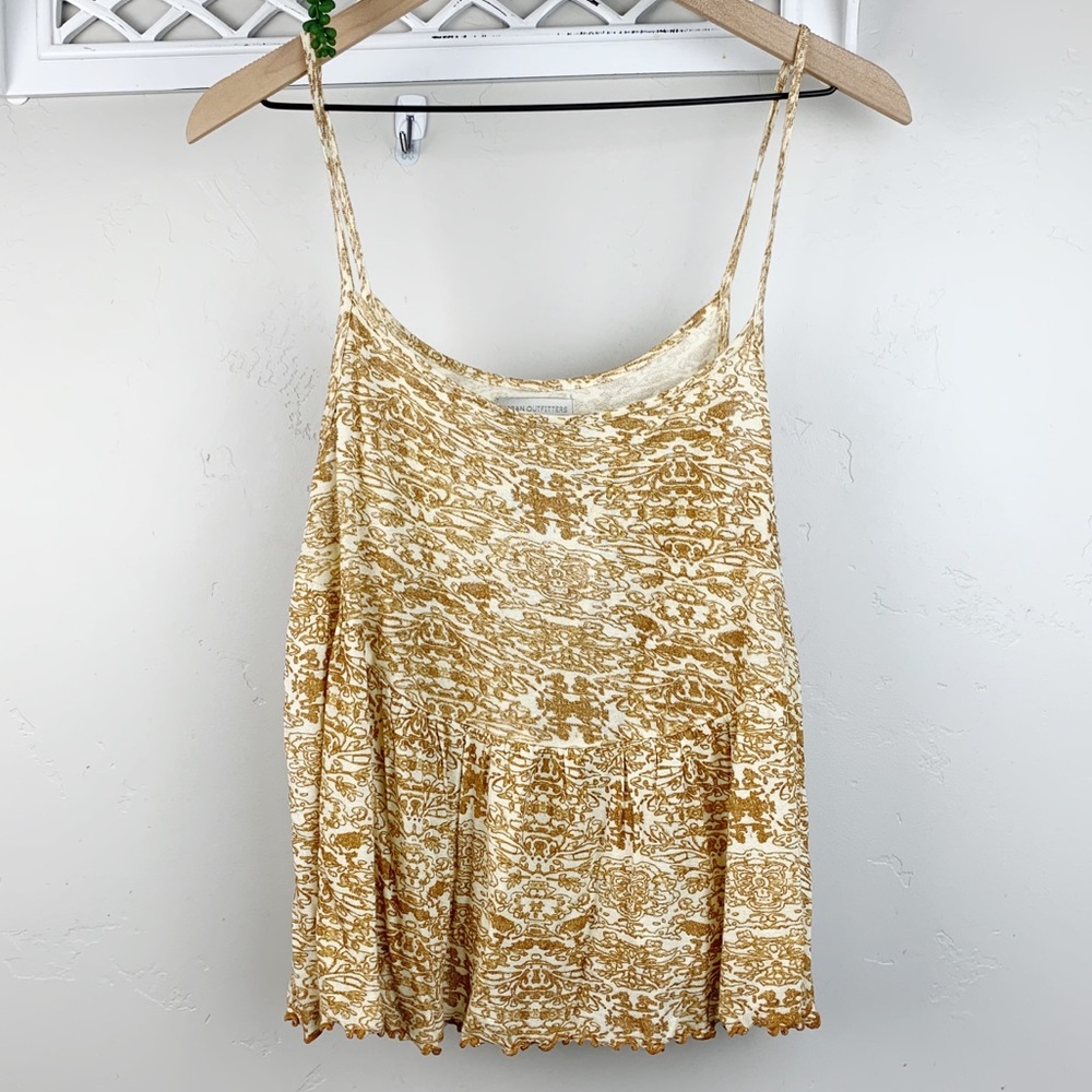 Urban Outfitters Yellow Peplum Tank NWTs sz Med - Picture 1 of 8